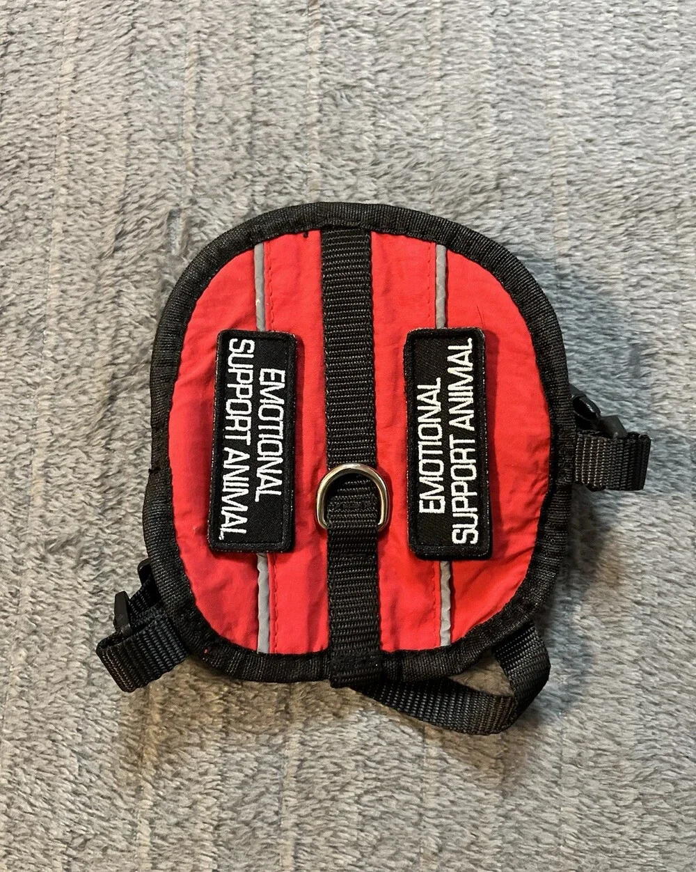 Emotional Support Red Soft Vest Dog Harness Reflective Adjustable Nylon XXS